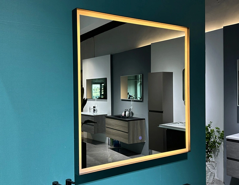 Mosmile Defogging Wall Framed LED Lighting Bathroom Mirror